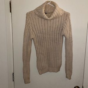 Cream textured Turtleneck